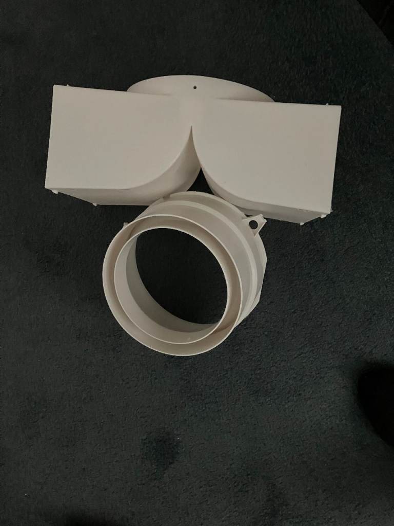 Unused White Plastic Air Vent Duct Connector