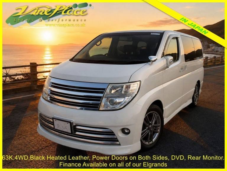 2007 Nissan Elgrand 3.5 4WD Elgrand Rider Black Leather Ed,Auto, 8 Seats,63K Miles. MPV Petrol Au...
