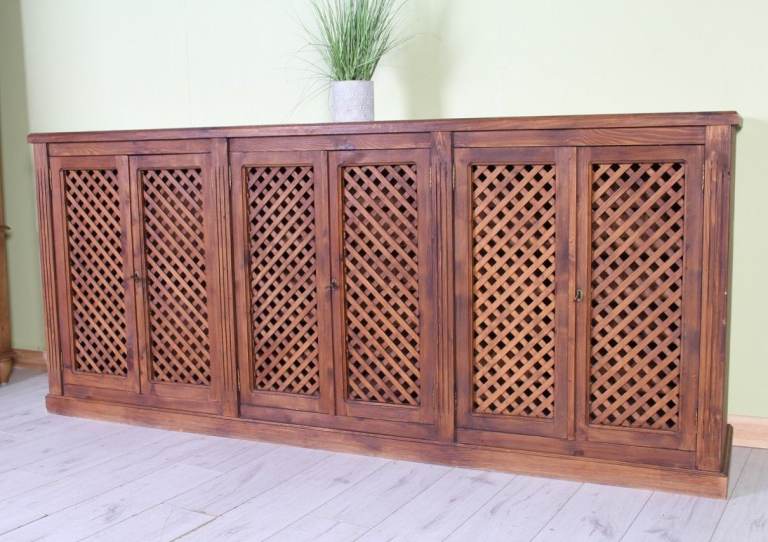 UK Delivery  - Huge Second-Hand Pine Wine Rack/ Drinks Cabinet - Sideboard