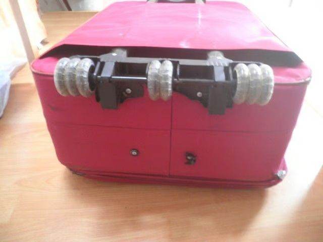 Red Paris Large Large Suitcase expandable Red Paris with 3 wheels