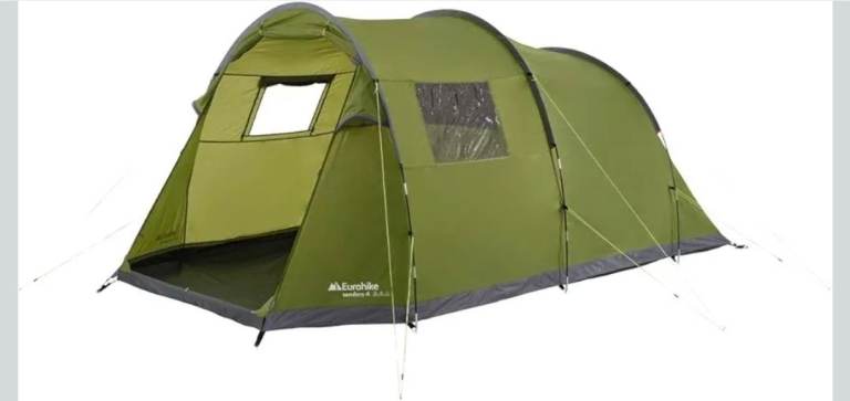 Eurohike Sendero 4 Man Tent with Porch & Living Area, 4 Person, Waterproof for Family Camping