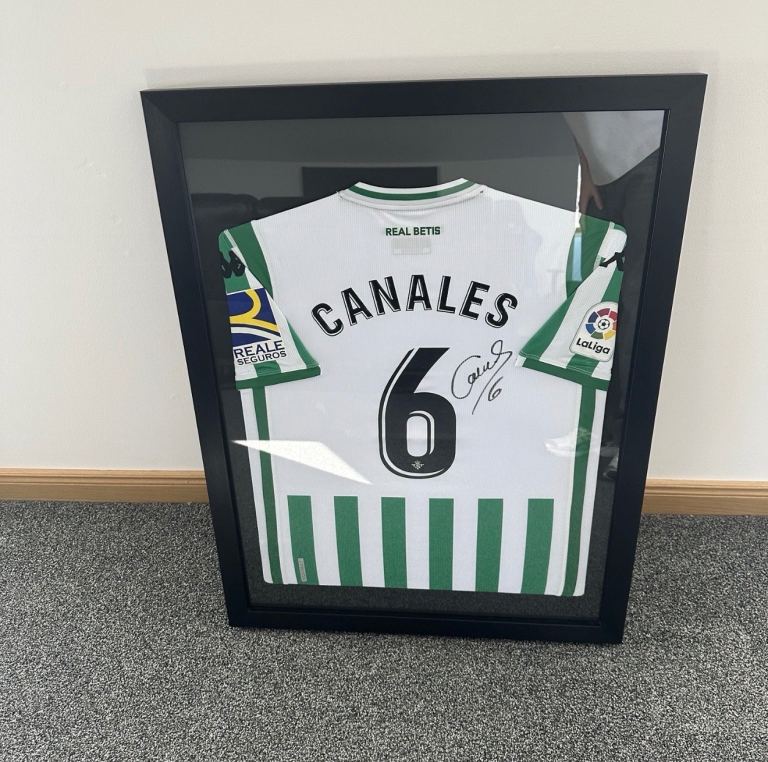 Signed & Framed Sergio Canales Real Betis Shirt 