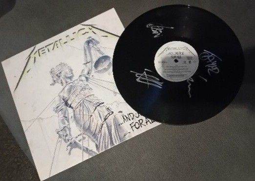  Fully autographed Metallica '...And Justice For All' Vinyl Album - Signed Record