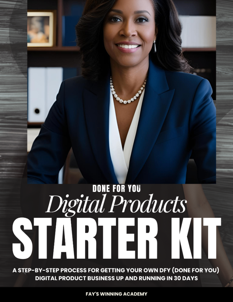 Fay's Winning Academy Digital Products Starter Kit - New
