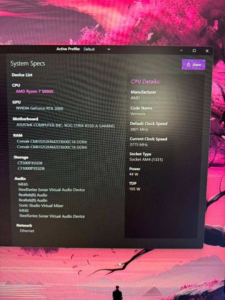 Custom Built Gaming PC - AMD Ryzen 7 5800X, RTX 3060, 32GB RAM