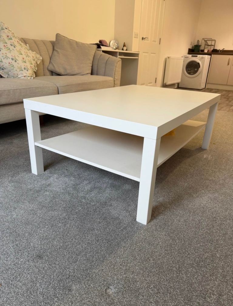 ✨IKEA White Coffee Table with Lower Shelf