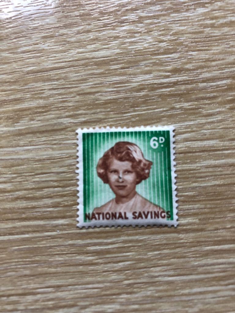 New National Savings Stamp 6D It’s From A Smoke Clean and Pet Free Home N