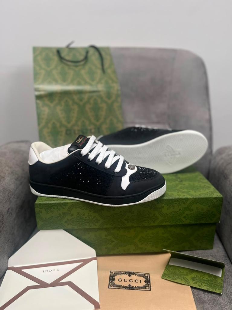 Ladies Gucci Black White Sneakers New season UK6
