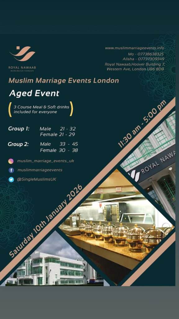 MUSLIM MARRIAGE EVENTS - 2 AGE GROUPS