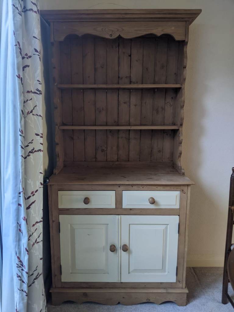 Solid Pine Dresser with Shelves and Storage