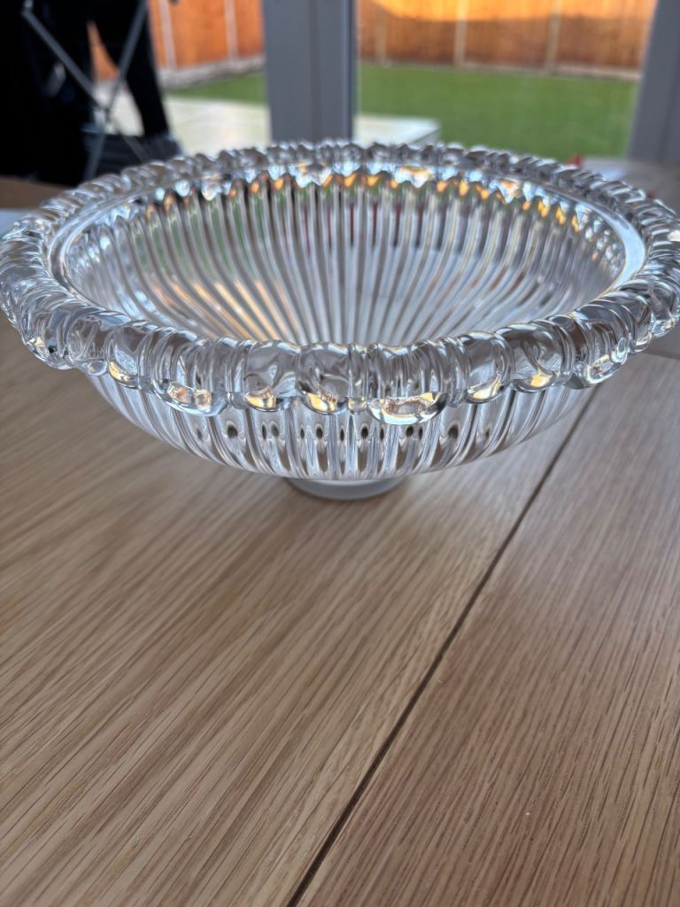 Pair of John Lewis Amelie Clear Glass Ceiling Light Shade