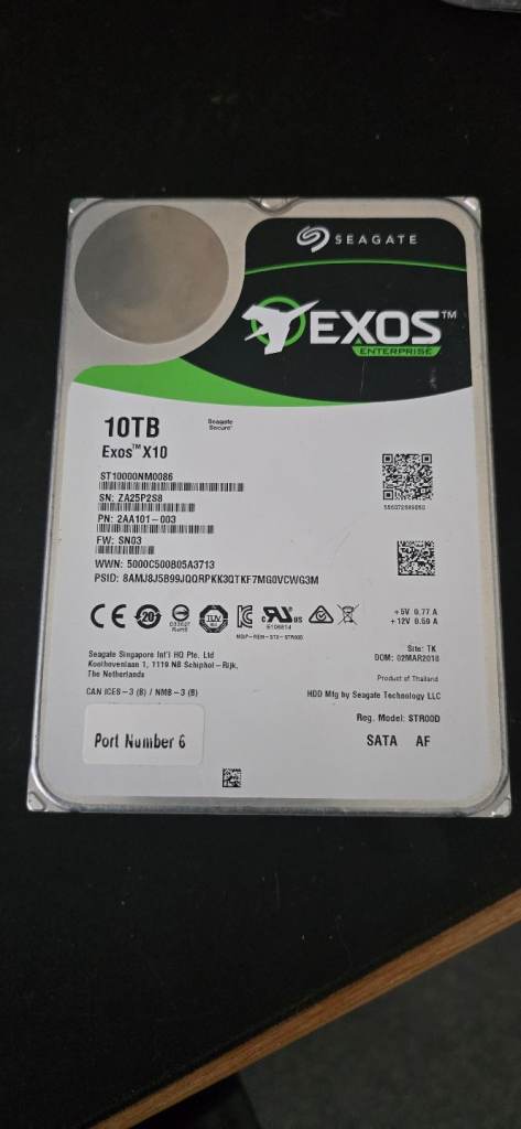 Seagate Exos X10 Hard Drive - 10TB