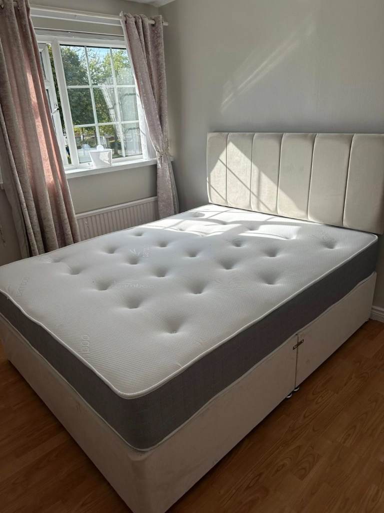 📢Brand New Stunning & High-Quality 4ft6 Double Size Luxury Divan Bed With Mattress~ Free Delivery🚛