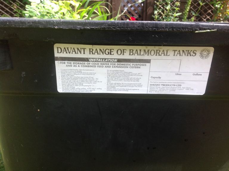 Balmoral 227 Litre/50 Gallon Cold Water Storage Tank/Aquatic Tank New Condition