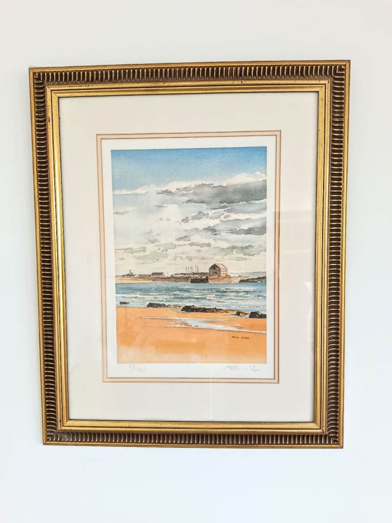 Alan Reed Signed Limited Edition Print – Elie, East Neuk of Fife, Scotland, Framed and Mounted