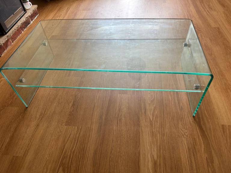 Glass coffee table