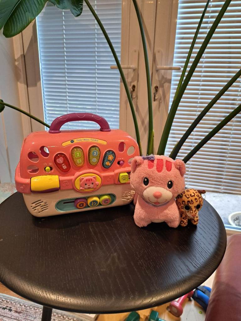 Interactive Pet Carrier Toy with Plush Animals – Good Condition