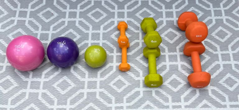 Opti Neoprene Dumbbell Set & Medicine Ball Set