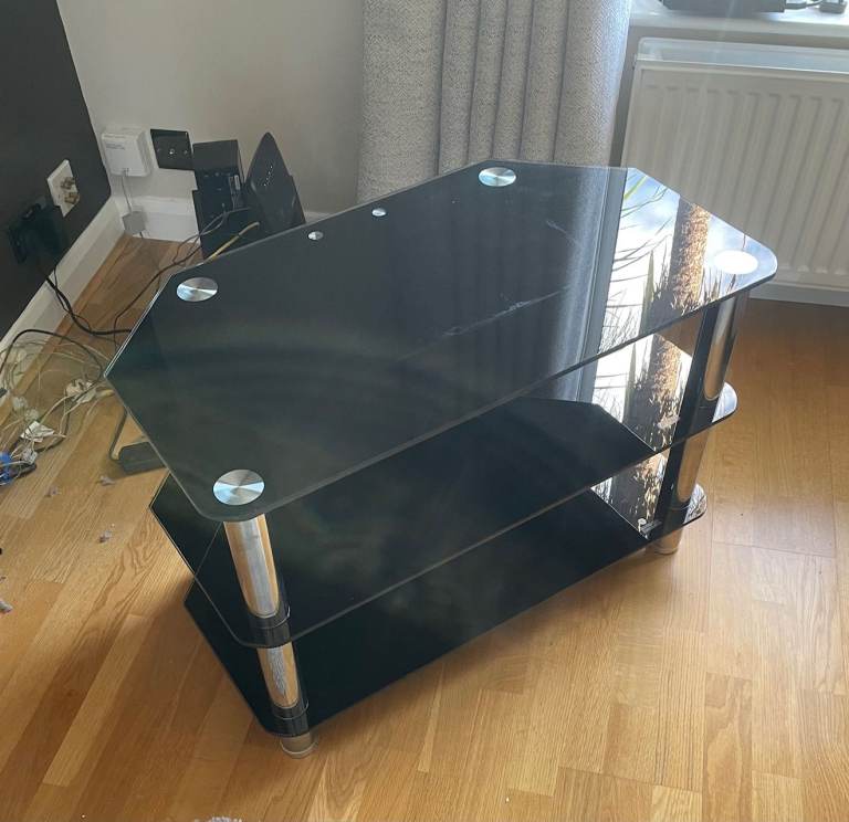 TV Stand - 3 shelves for TV, Set-top Box, DVD Player, Speakers etc