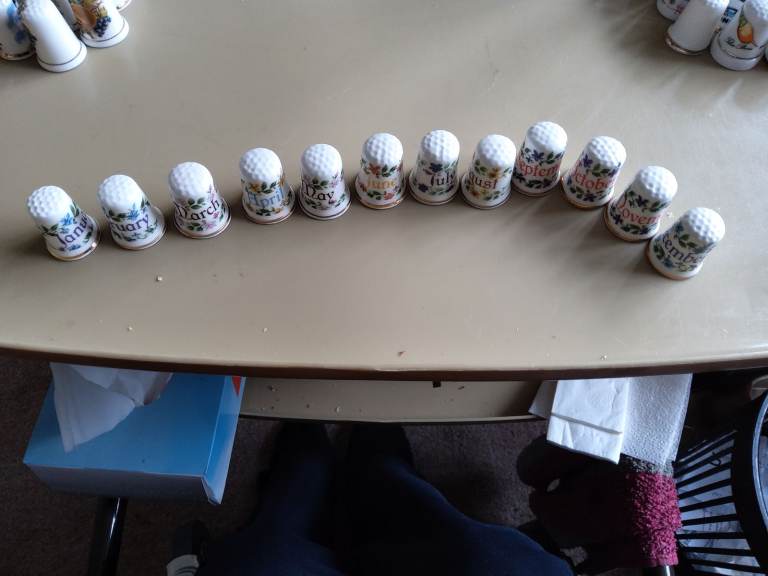 12 months of the year thimbles