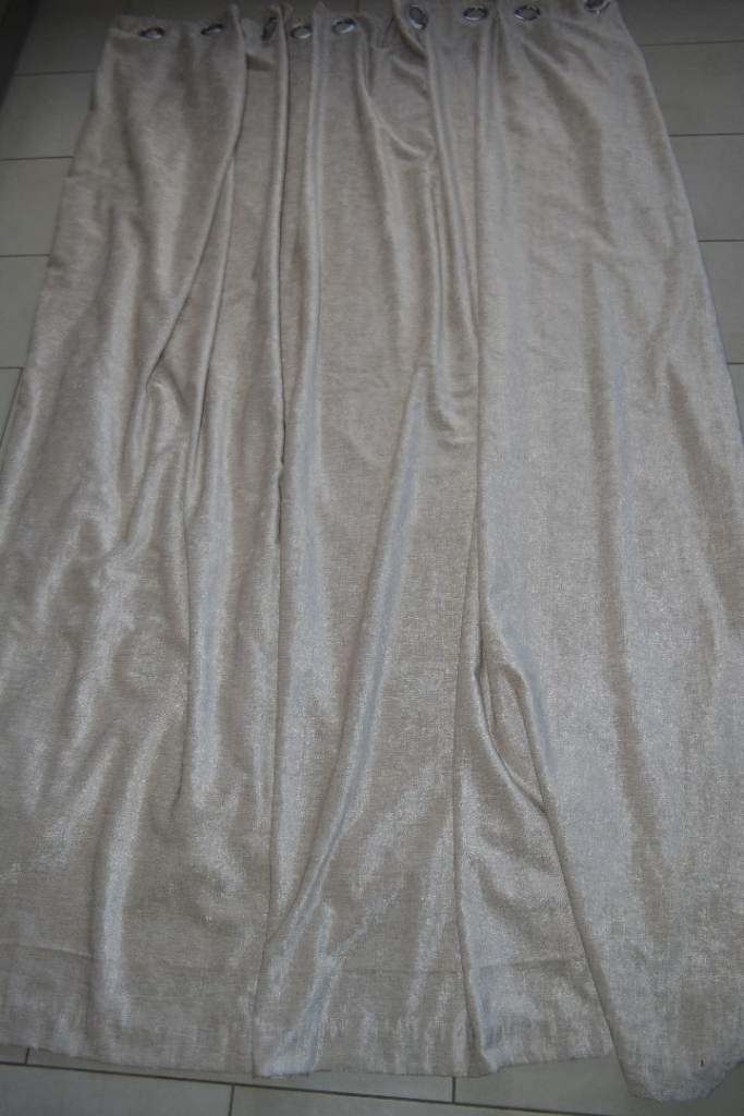 Large Cream Chenille Curtains