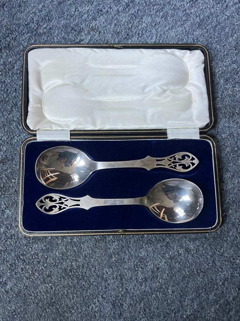 image for Really pretty silver plated serving spoons