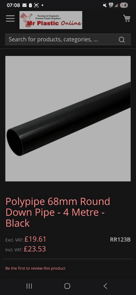 Round cast effect down pipe 