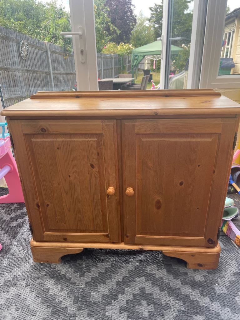 Pine storage cabinet 