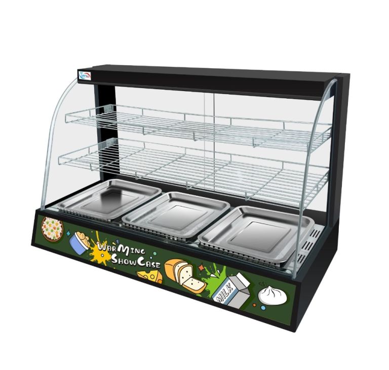 SUPER SIZE ! Commercial counter Heated Food Display Cabinet lamps Pie Warmer