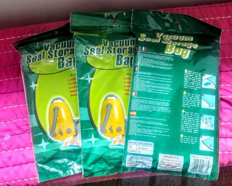 3 new vacuum seal storage bags