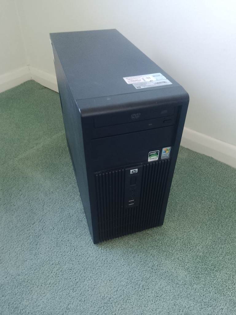 HP Desktop PC Tower – Good Condition, Black
