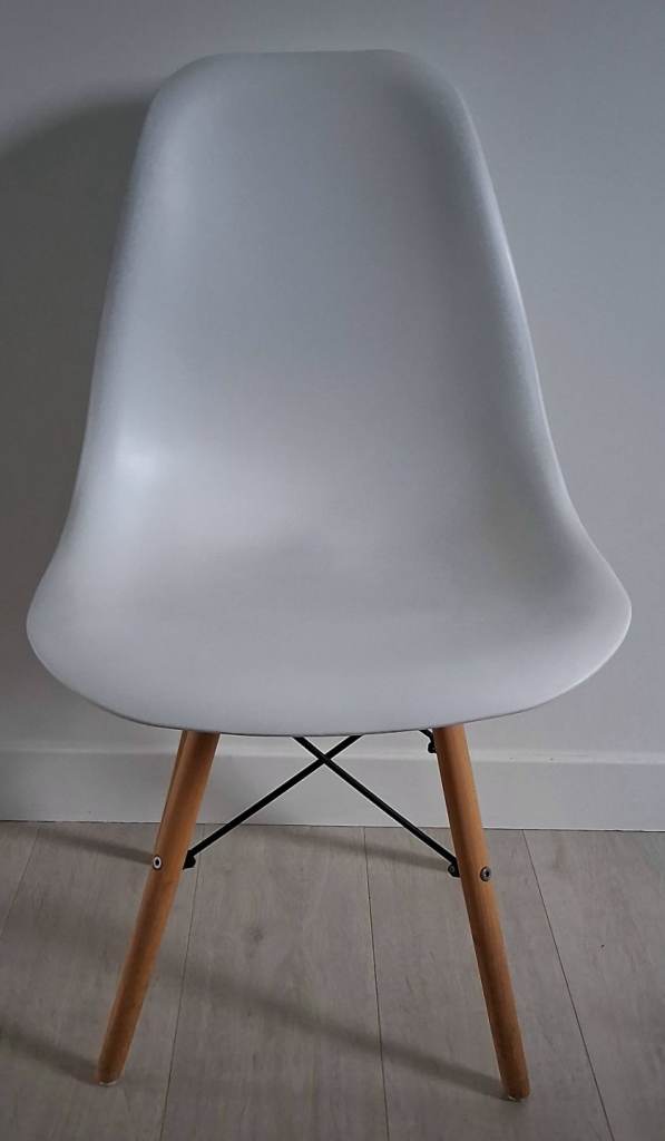 White Eames style chair