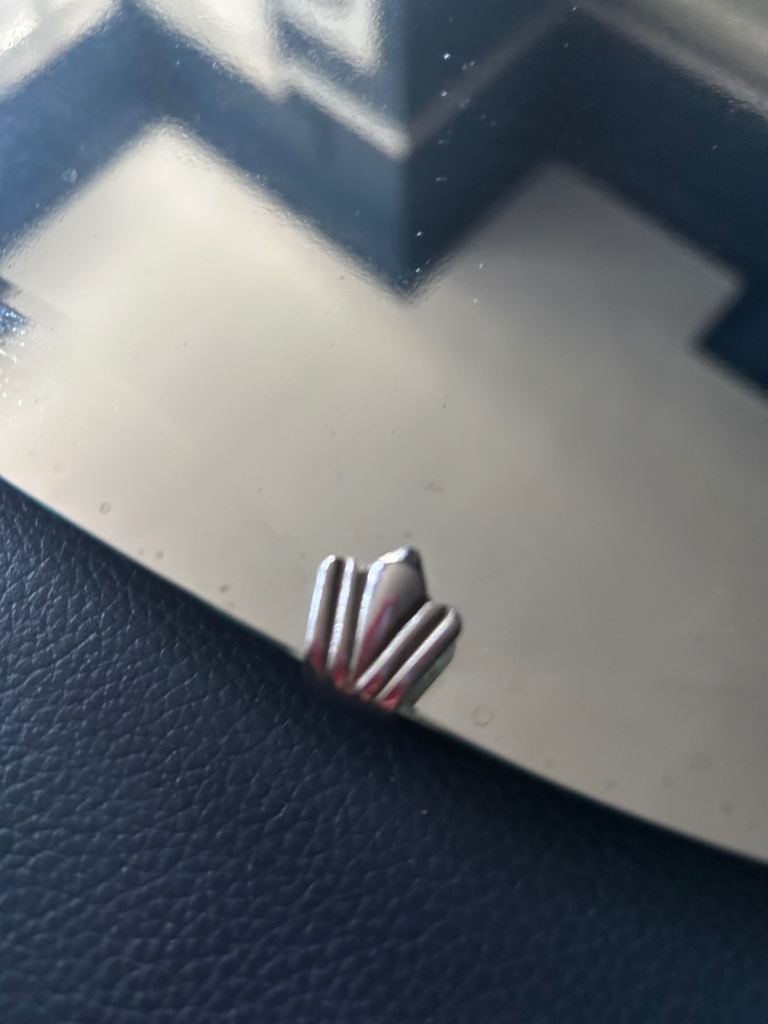 Vintage Art Deco 1930s Frameless Scalloped Bevelled Edge Wall Mirror, Clasps