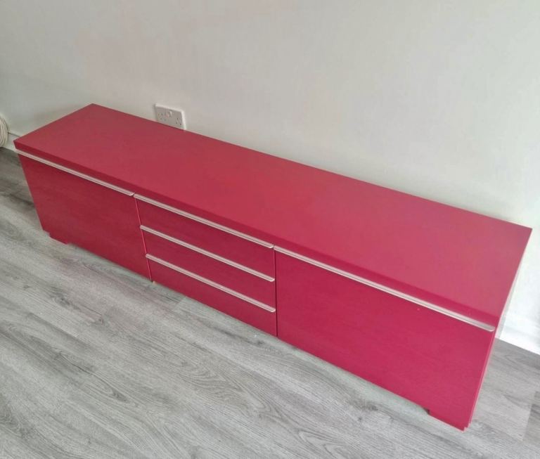 IKEA Besta burs red tv unit