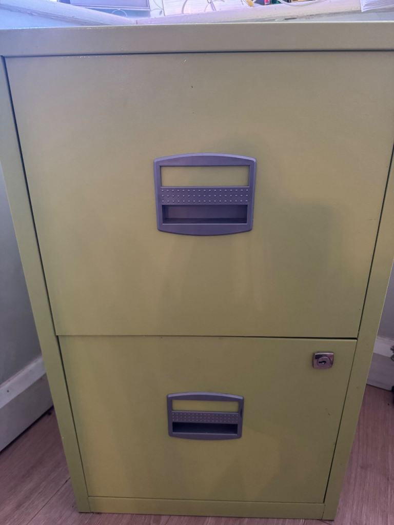 Green filing cabinet