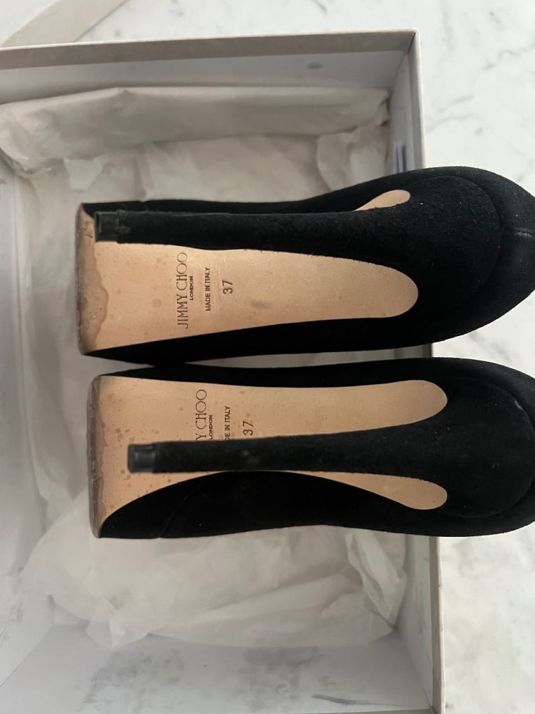 Jimmy Choo suede stiletto heels size 37 (4 UK) 