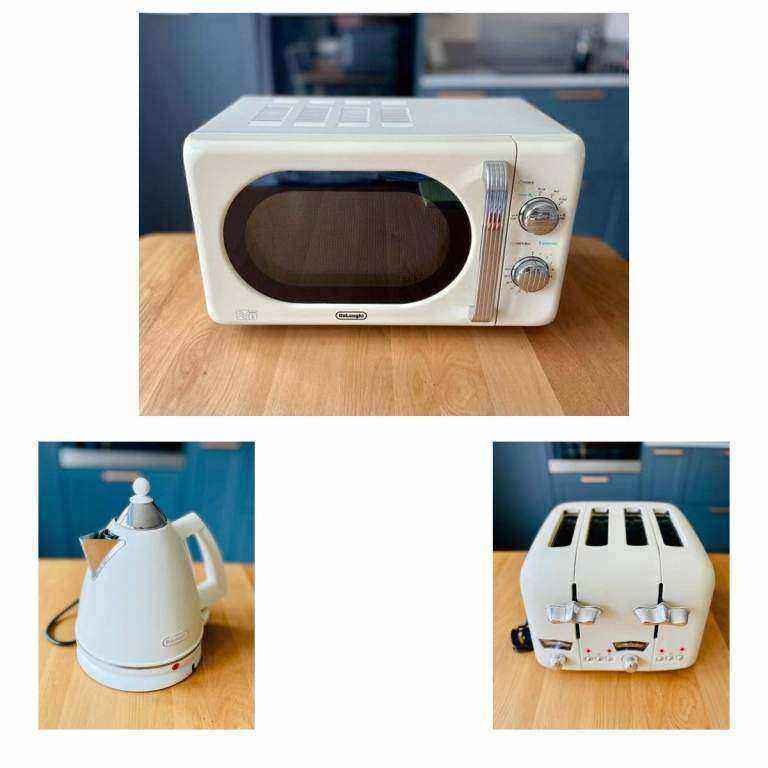 De'Longhi Icona Vintage Matching Kitchen Set – Kettle, 4 Slice Toaster ...