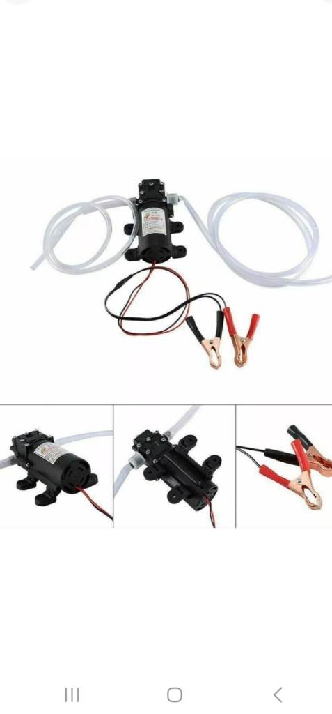 60W 12V Oil Pump Diesel Fuel Fluid Extractor Electric Transfer Self-priming Bran