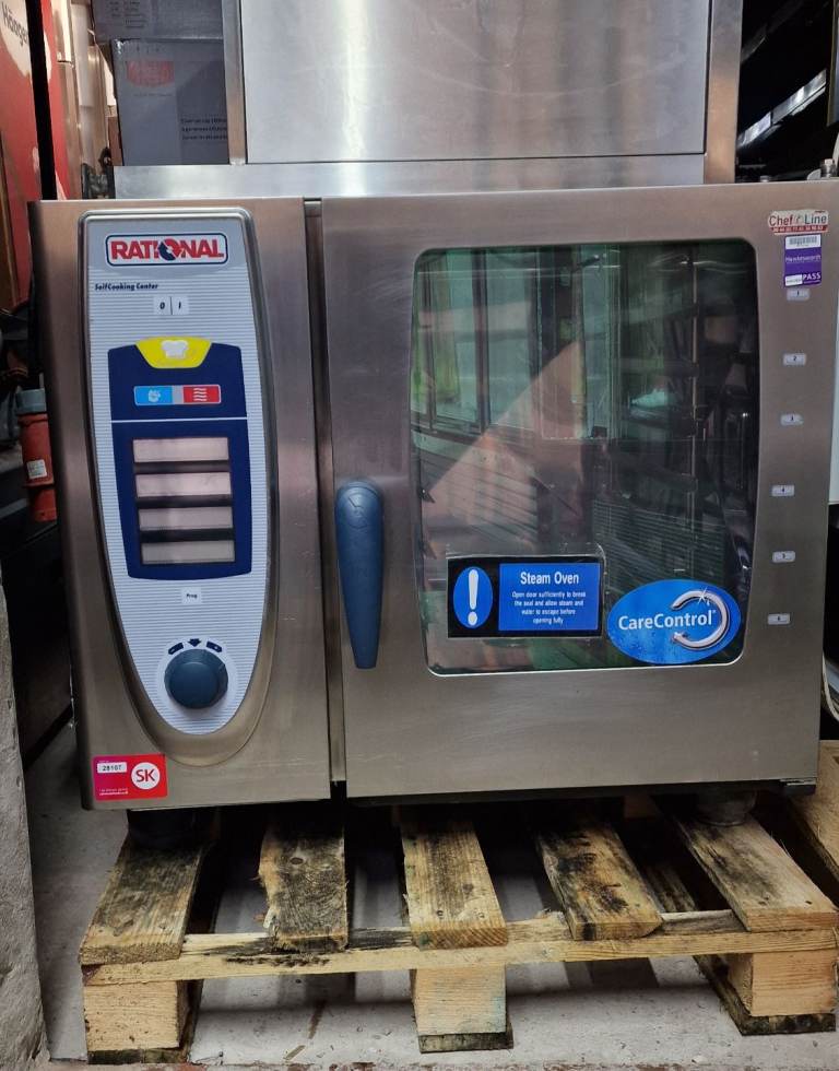 RATIONAL NEW B GRADE COMMERCIAL OVEN WITH STAND STAINLESS STEEL FULLY WORKING EXCELLENT CONDITION 