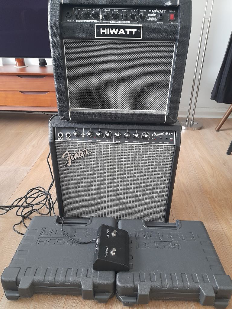 Fender Champion 40 & Hiwatt Maxwatt G20 8R Guitar Amps