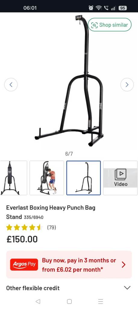 Everlast Boxing Heavy Punch Bag Stand – Good Condition