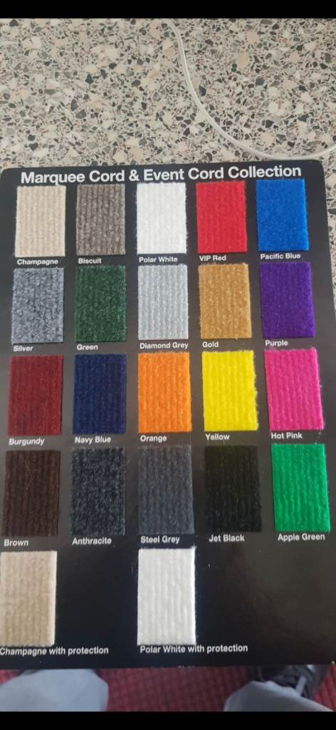 BRAND NEW MARQUEE & EVENT CORD CARPETS FOR SALE