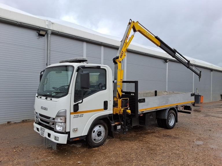 Isuzu Grafter N35.125 ALLOY DROPSIDE WITH HYVA HV27 CRANE, AUG TEST 