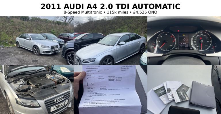 Audi, A4, Saloon, 2011, Semi-Auto, 1968 (cc), 4 doors