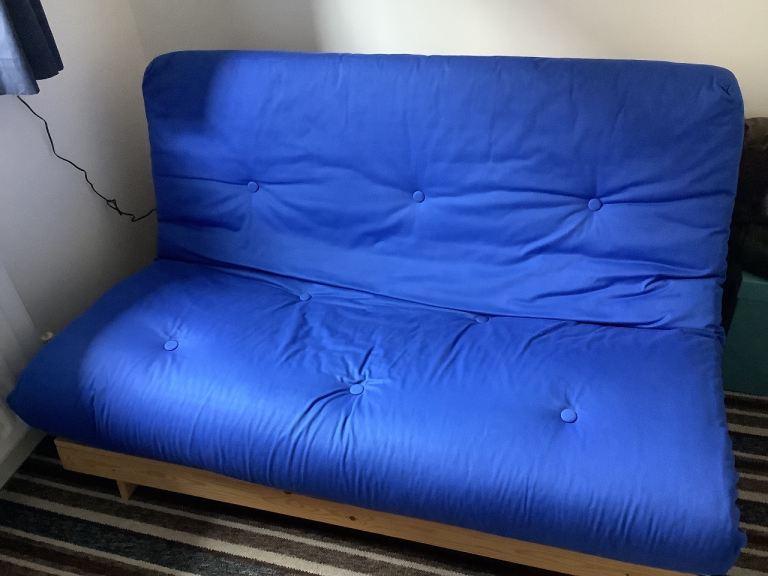 Dark blue futon bed 