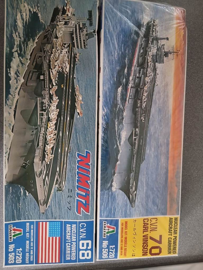 Aoshima Aircraft Carrier Model Kits - Nimitz & Carl Vinson
