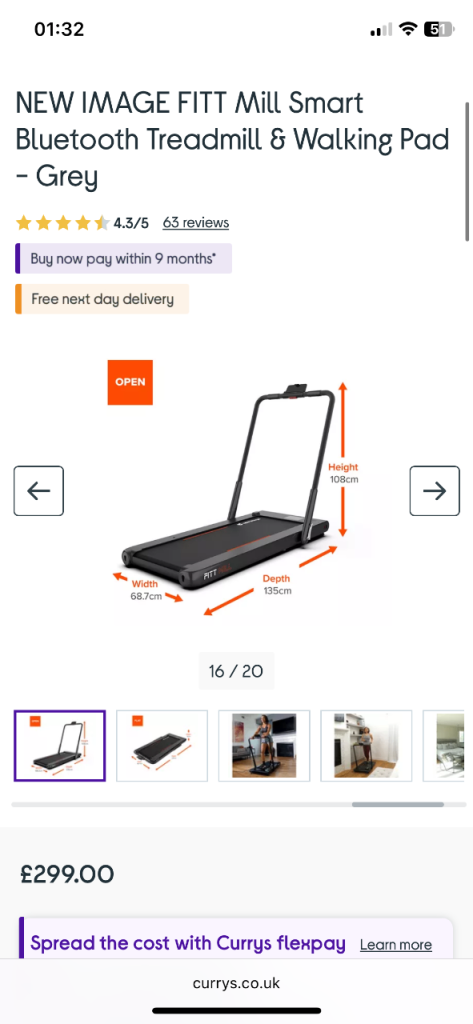 NEW IMAGE FITT Mill Smart BluetoothTreadmill & Walking Pad -