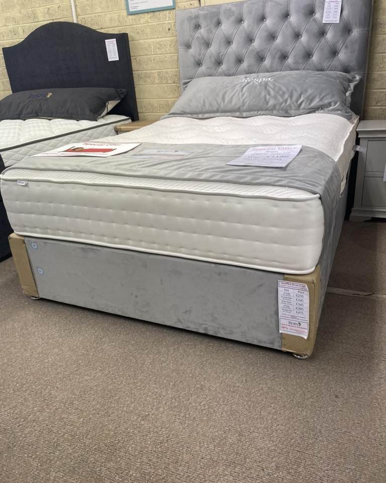 image for Brand New DIVAN 4FT6 Double Divan Bed Base >> Storage + Mattress >> 20% Off >> Today Fast>>>