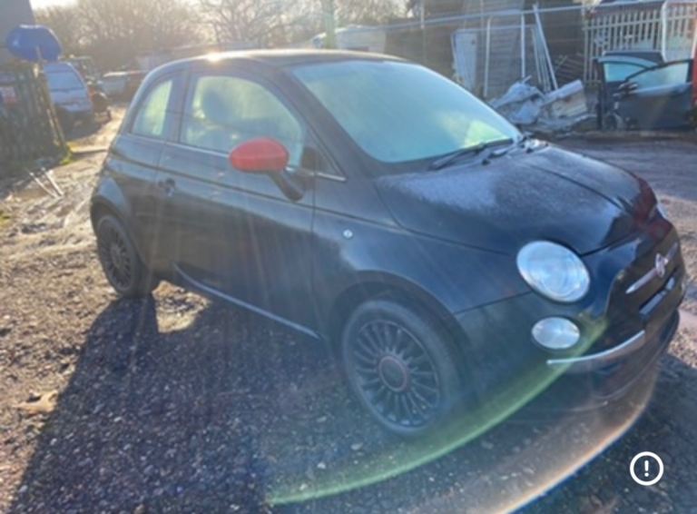 Fiat 500 pop 1.2 2012 black BREAKING FOR PARTS 