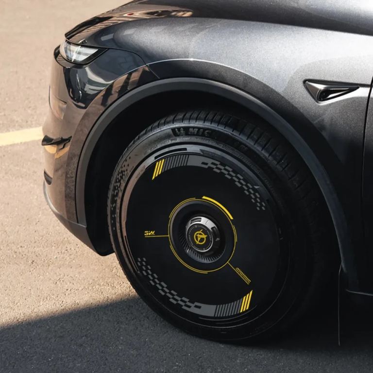 [New] 19" 3W Haloblk Wheel Covers for Tesla Model Y Juniper and Model 3 Highland 2025-2026